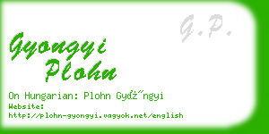 gyongyi plohn business card